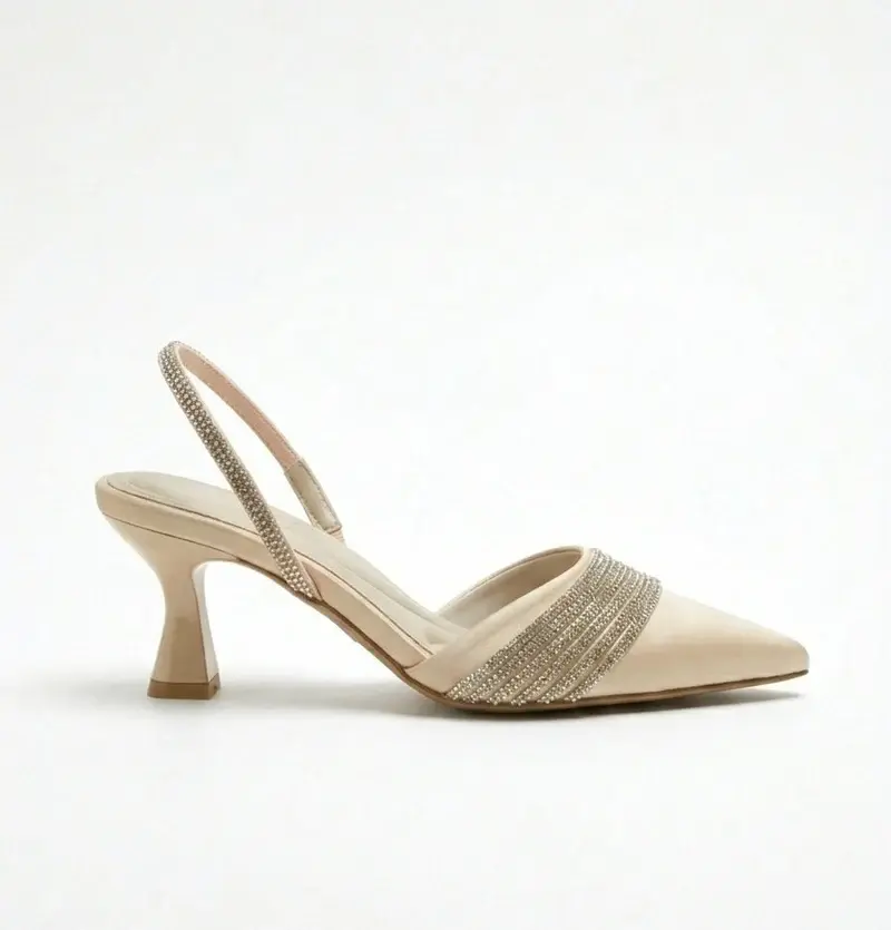 Elegant Sparkle Slingbacks Heel C-84