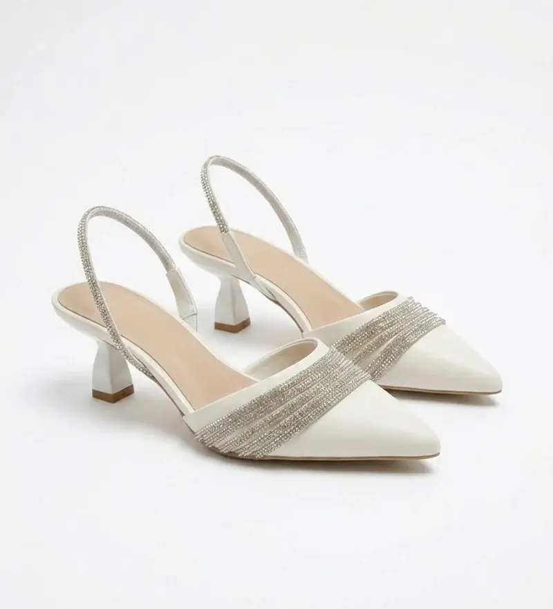 Elegant Sparkle Slingbacks Heel C-84