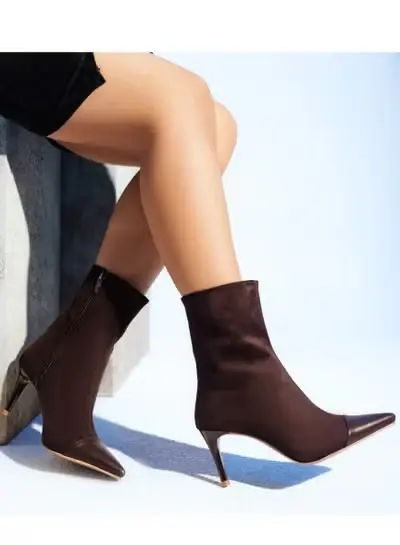 HALF BOOT MID HEELS SUEDE B-47