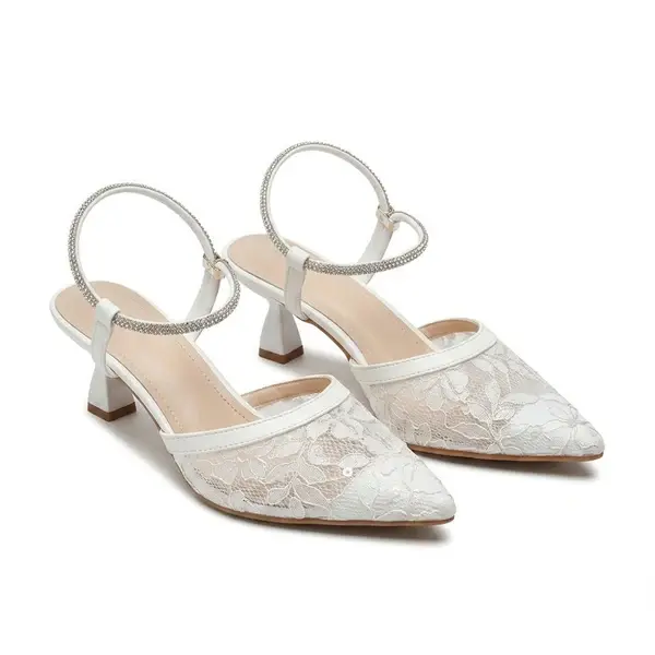 Luxury Lace Evening Heels C-119