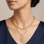 Gold "Allah" Calligraphy Necklace Set N-92