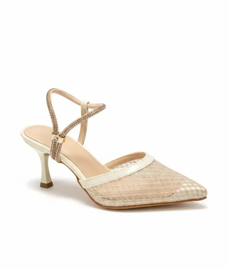 Elegant heels featuring a luxurious mesh design C-79