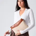 Chic Texture Clutch Bag-beige