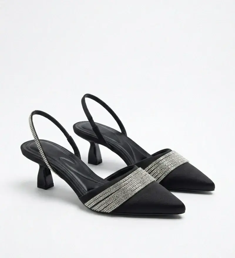 Elegant Sparkle Slingbacks Heel C-84
