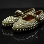 Suede studded Ballerina