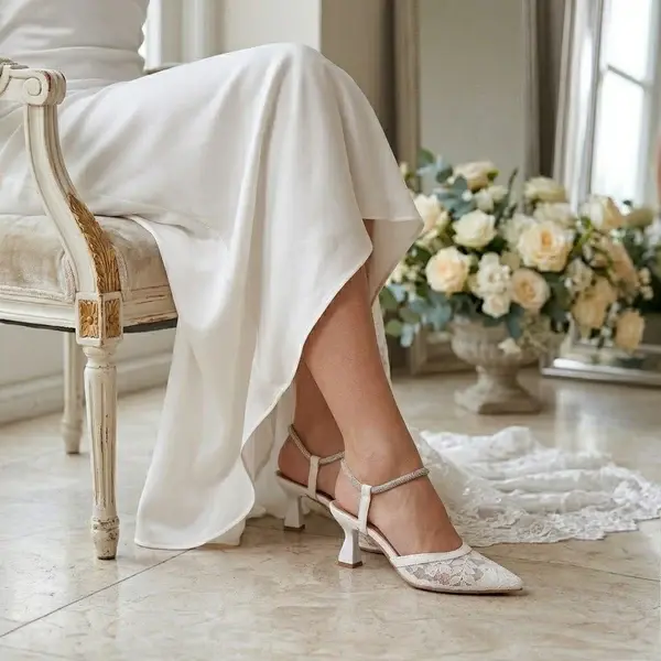 Luxury Lace Evening Heels C-119