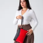Chic Texture Clutch Bag-red