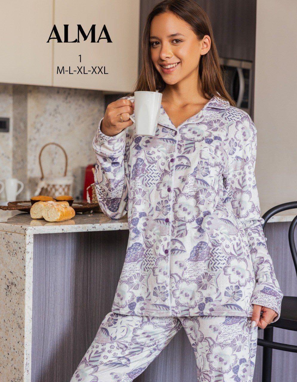 white&purple pyjama set