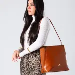 Minimal Shape Shoulder Bag-camel