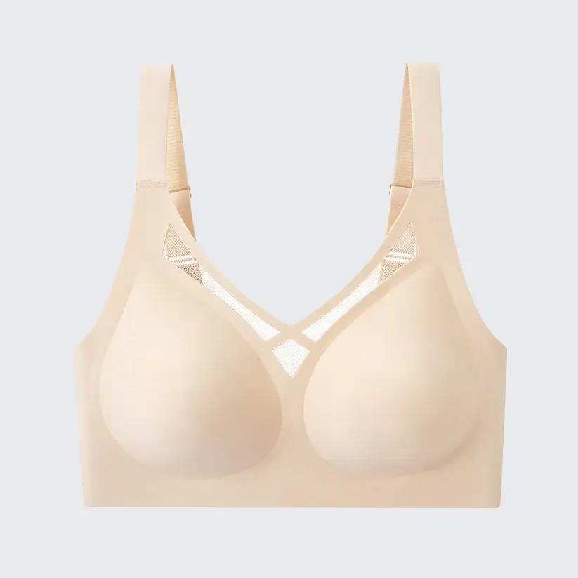Seamless Wirefree Minimizer Bra Plus Size Anti-Sagging Soft Support Bralette