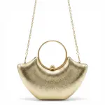 Silver Crescent Bag with Circular Handle VS-51