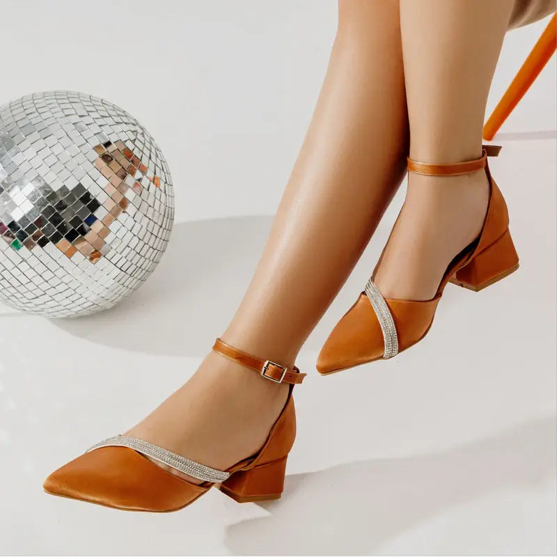 Leather Sandal With Glitter-R-702