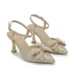 Pearl Bow Shimmer Heels C-95
