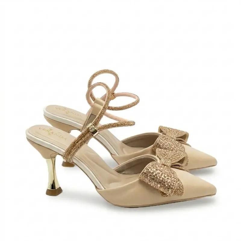 Sandal with Sparkling Bow C-90
