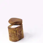 Handmade Solid Wood Candle Holder with Wooden Lid