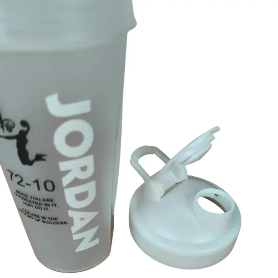 MD STAY FIT Jordan Protein Shaker Bottle with Mixing Ball, Flip-Top Lid, for Gym and Fitness