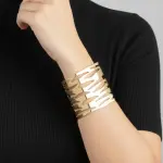 Modern Geometric Cuff Bracelet BR-100