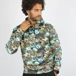 Allover Printed Black Hoodie