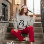 gray&red pyjama set