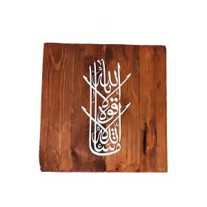 Decorative tableau made of wood and acrylic