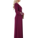 Cotton Jacquard Winter Nightgown for Women – Warm & Soft Sleepwear with Elegant Embroidery – Long Winter Home Dress