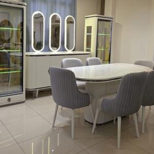 white dining room