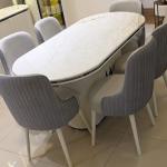 white dining room