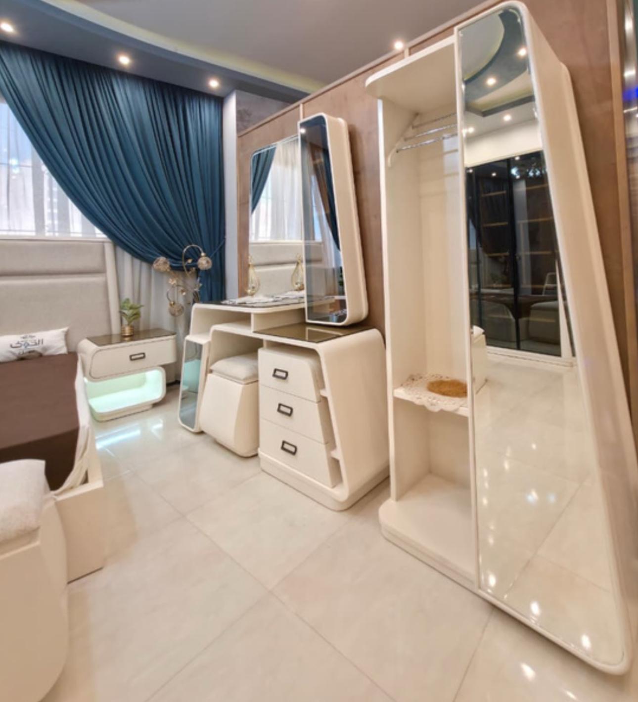 white galaxy bedroom