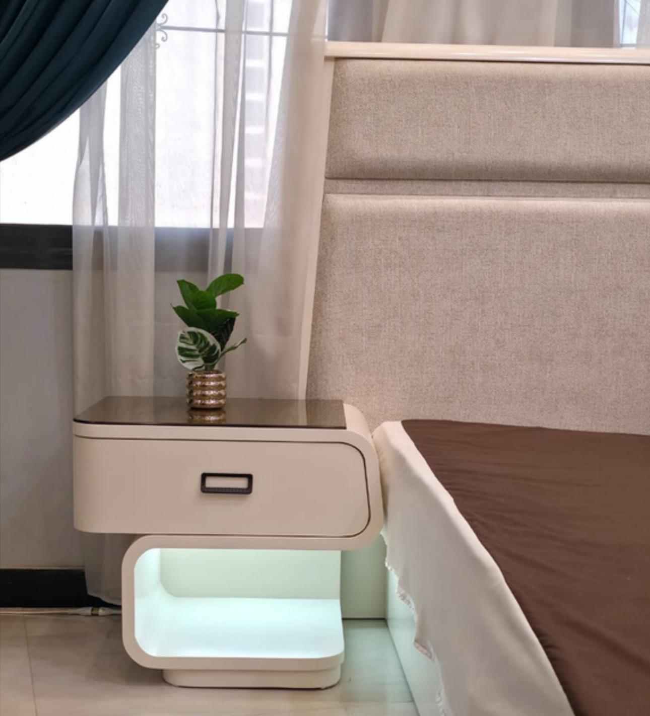 white galaxy bedroom
