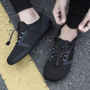 Sovimivos Barefoot Shoes Minimalist Trainers | Wide Toe Box Zero-Drop Shoes (Black)