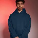 Oversized petroleum hoodie