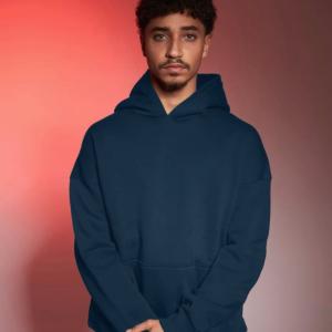 Oversized petroleum hoodie
