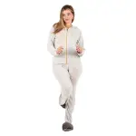 Soft Grey Velvet Winter Tracksuit with Gold Embroidery – 💫 Feel the warmth, shine in gold!