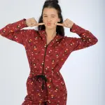 winter red jumpsuit