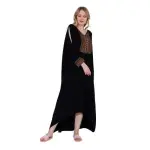 Elegant Black Maxi Dress with Embroidered Detailing