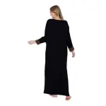 Elegant Black Maxi Dress with Embroidered Detailing