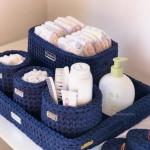 Crochet baby set organizer