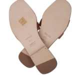 Hermes Sandal Flat Oran Gold Box Calfskin | Mightychic