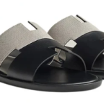 Hermès Izmir sandal black and white
