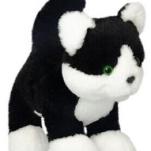 Plush Toy Black and White Kitten