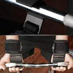 M D Stay Fit Heavy Duty Metal Lifting Hooks with Neoprene Padded Wrist Straps