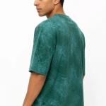 Green Small Print Oversized Fashion T-Shirt