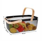 Portable garden harvest basket with mesh design, suitable for the kitchen, garden, and picnics