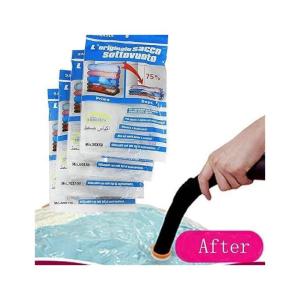 Space Saving Compression Storage Bags for Compressing Clothes and Pillows, Reusable Storage Pack (80*130), Polyethylene (PE)