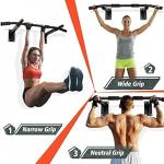 MSTAYFIT® Wall Pull Up Bar Wall Mounted Pull Up Bar Fitness Trainer Pull Up Portable Wall Mounted Exercise Equipment for Home Fitness
