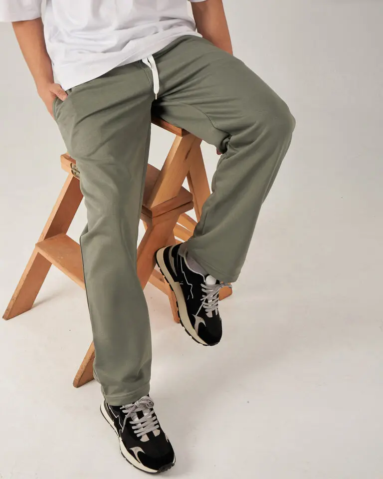 Khaki Straight Sweatpants