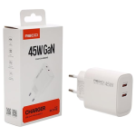 Recci Charger with Dual USB-C Ports 45W Gan EU Plug â€“ RC101E