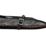 Alaïa Fishnet Ballerina Flats | Black