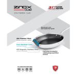 Zinox مقلاية زينوكس كلاد تكنولوجيا ثلاثية الطبقات بتضمن توزيع حراري مثالي وكفاءة أعلى في الطهي سطح مزود بنمط سداسي . مدعوم بضمان لمدة 3 سنوات.