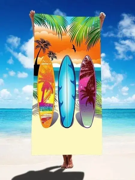 Agha Home Coastal Printed Microfiber Towel
